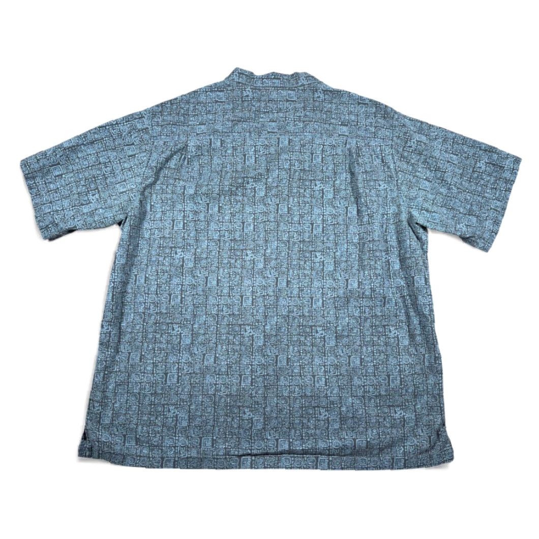 Vintage VINTAGE L.L.Bean Shirt Adult XL Blue Mayan Aztec Tribal Camp Print Y2K Graphic Print Button-Up Short Sleeve Pocketed 27 Chest 31 Length Mens Size US XL / EU 56 / 4 - 3 Thumbnail