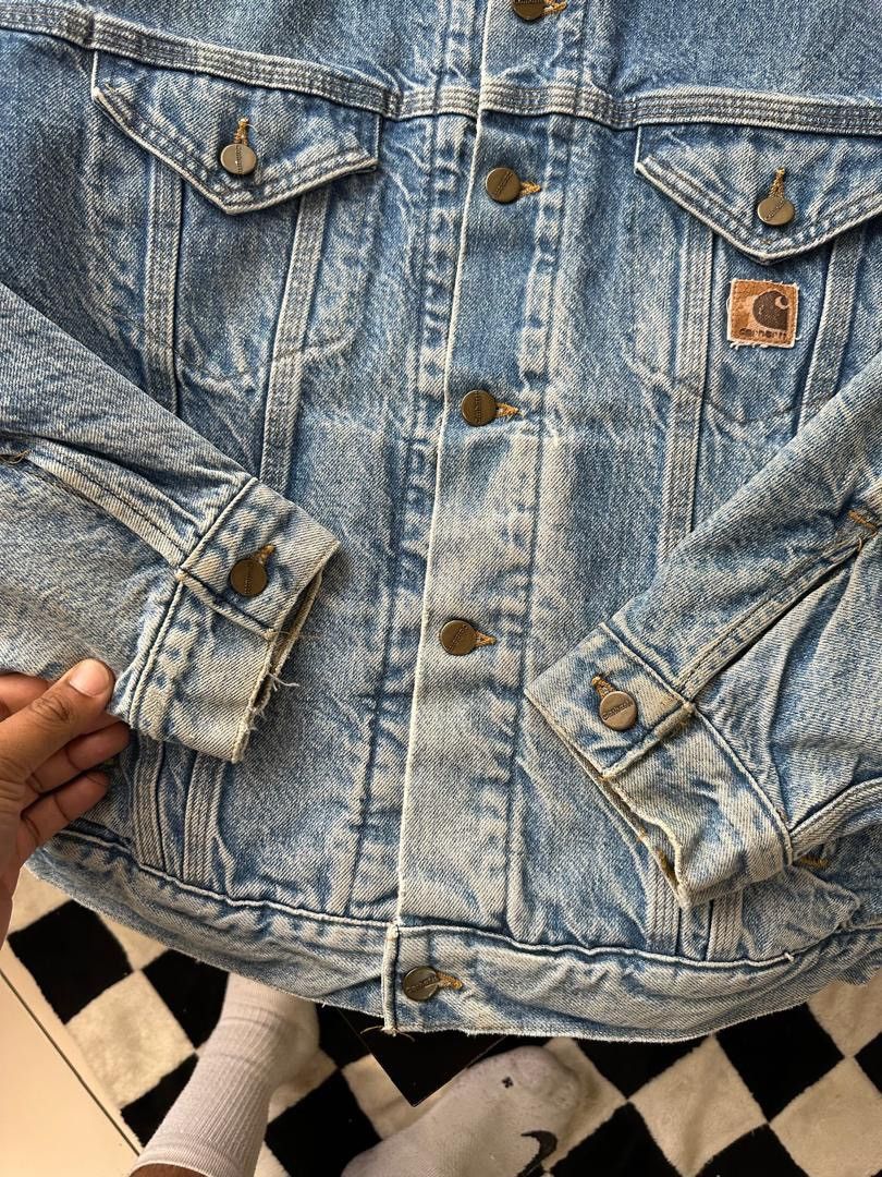 Carhartt × Vintage VINTAGE CARHARTT DETROID DENIM JACKET Size US L / EU 52-54 / 3 - 4 Thumbnail