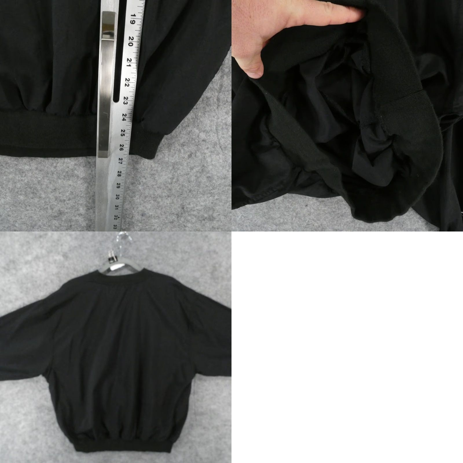Champion Champion Windbreaker Pullover Mens Large Long Sleeve Black Lined Jacket Size US L / EU 52-54 / 3 - 9 Thumbnail