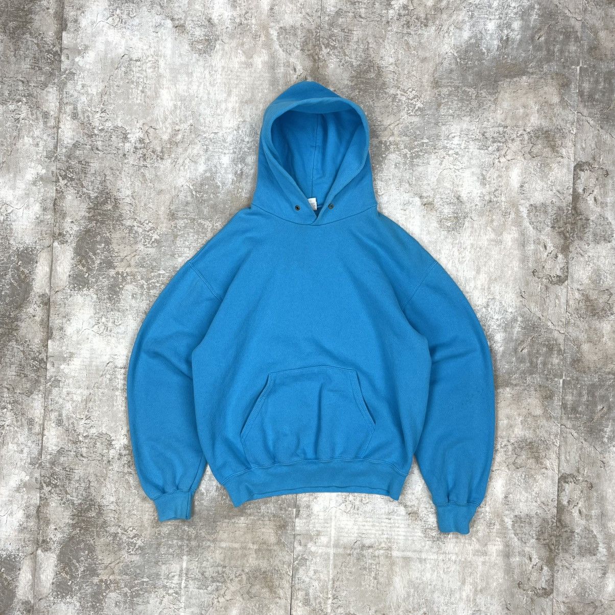 Vintage BASIC BLANK BOXY HOODIE HEAVYWEIGHT BLUE Size US M / EU 48-50 / 2 - 1 Thumbnail