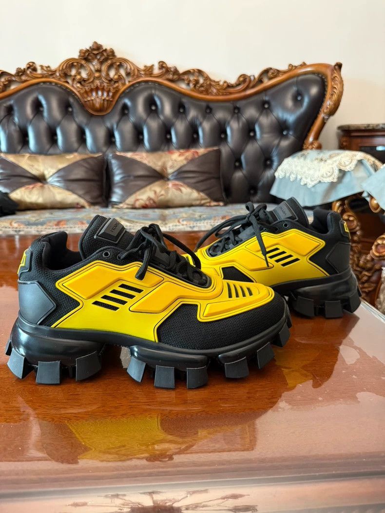 Prada Prada Men's Shoes Black Yellow Color Combo-2506 Size US 7.5 / EU 40-41 - 4 Thumbnail