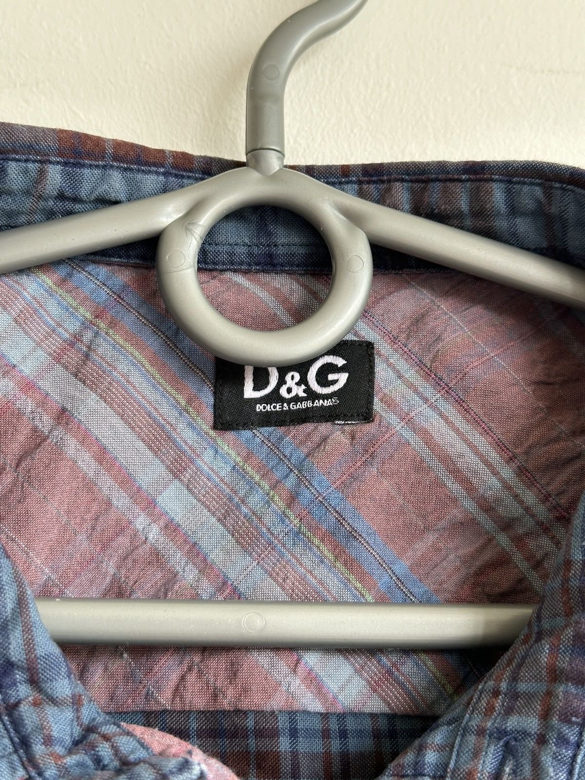Dolce & Gabbana VTG Dolce & Gabbana Sleeveless Western Plaid Shirt Size 48 Size US M / EU 48-50 / 2 - 11 Thumbnail