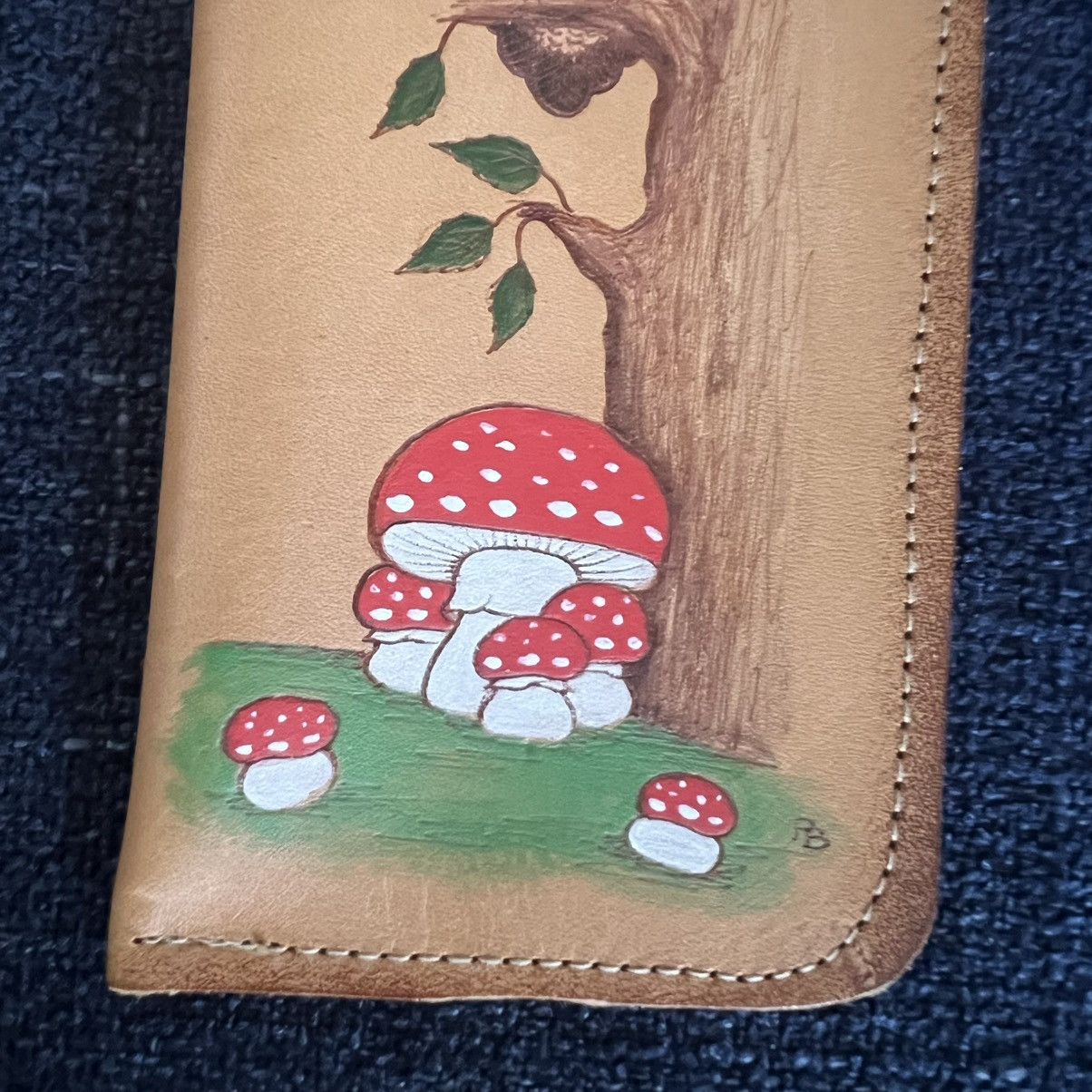 Other Pauline Baines Hand Painted Leather Eyeglass Case Owl UK Size ONE SIZE - 5 Thumbnail