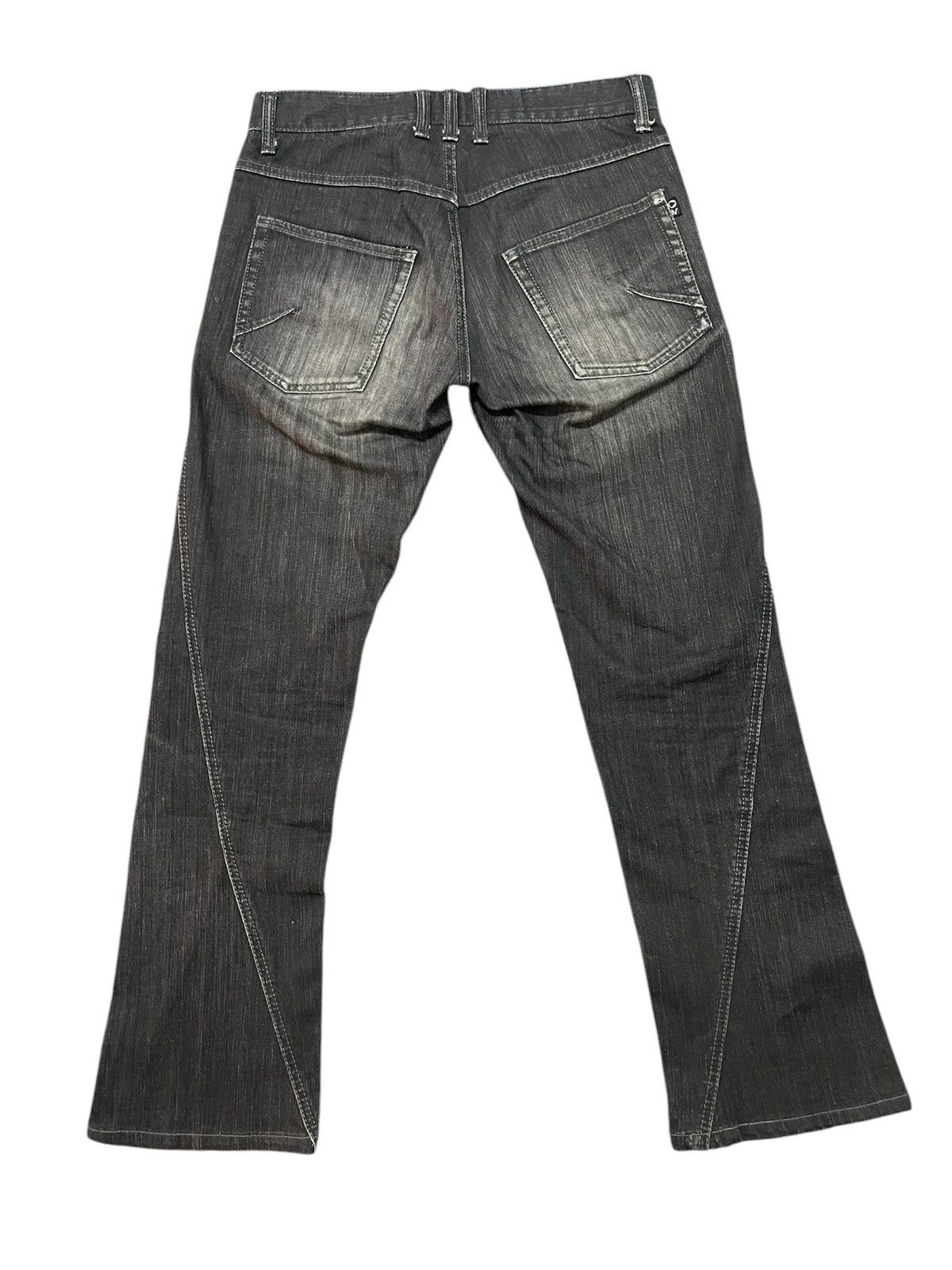Japanese Brand × Le Grande Bleu (L.G.B.) × Morgan Homme 90s Flare Morgan De Toi Homme Spiral Cut Denim Jeans Size US 32 / EU 48 - 5 Thumbnail