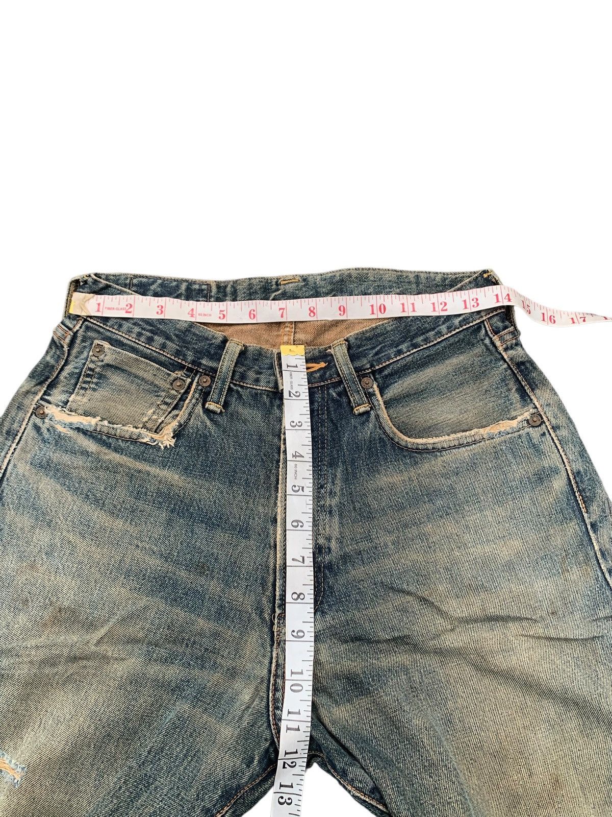 Kapital VINTAGE EDWIN 505 SELVEDGE RUSTY JAPANESE DISTRESSED DENIM Size US 28 / EU 44 - 17 Thumbnail