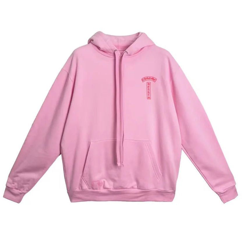 Chrome Hearts USA Script T-Bar Logo Hoodie Pink Size US XL / EU 56 / 4 - 1 Thumbnail
