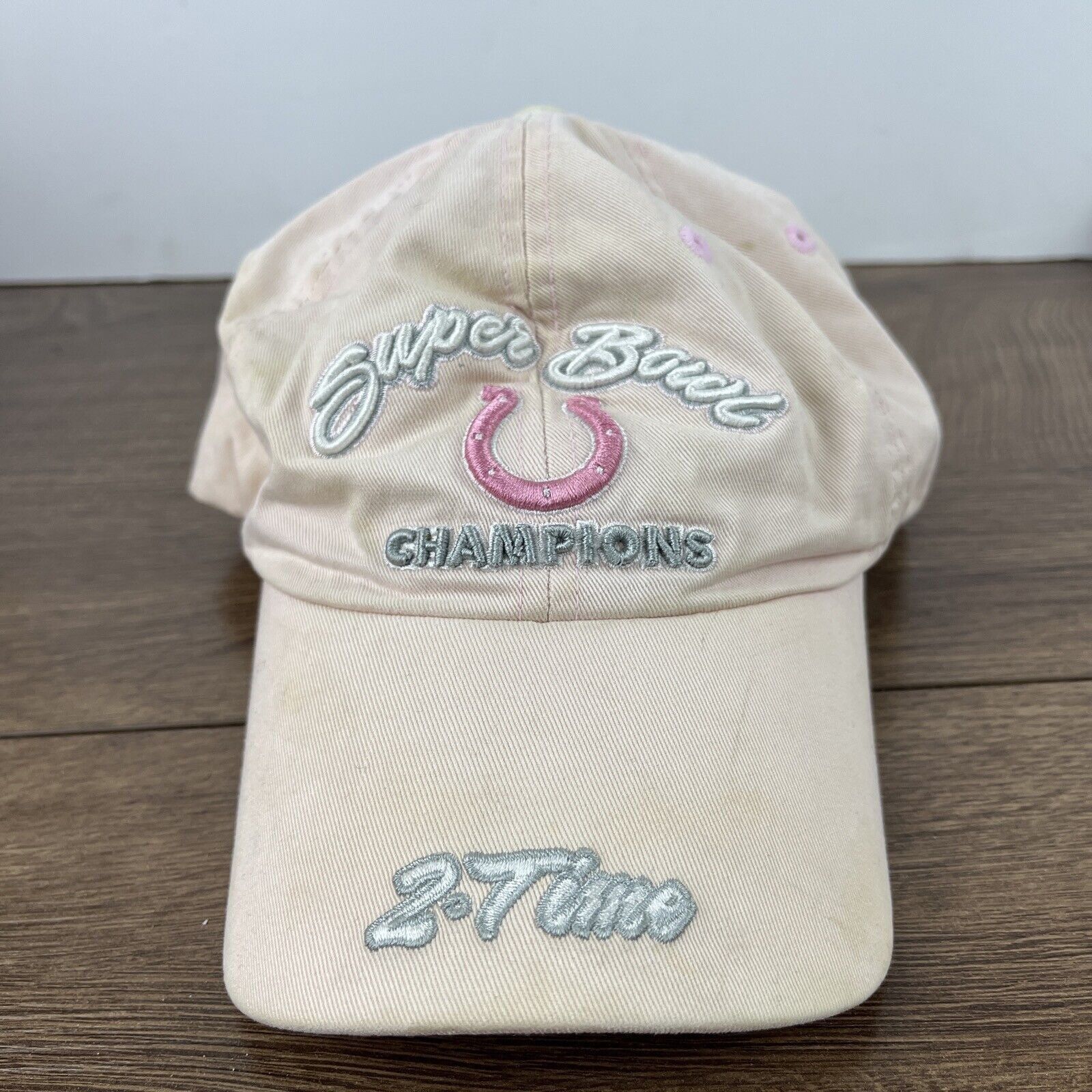 Other Indianapolis Colts Hat 2 Time Champions Pink Adjustable Adul Size ONE SIZE - 4 Thumbnail