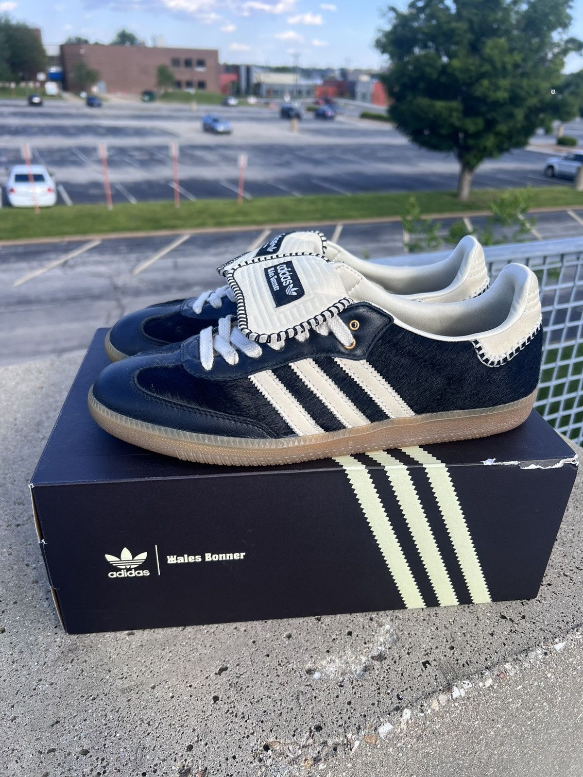 adidas gazelle silver green womens Wales Bonner Pony Hair Samba  Cream White / Mystery Brown  La Garonne