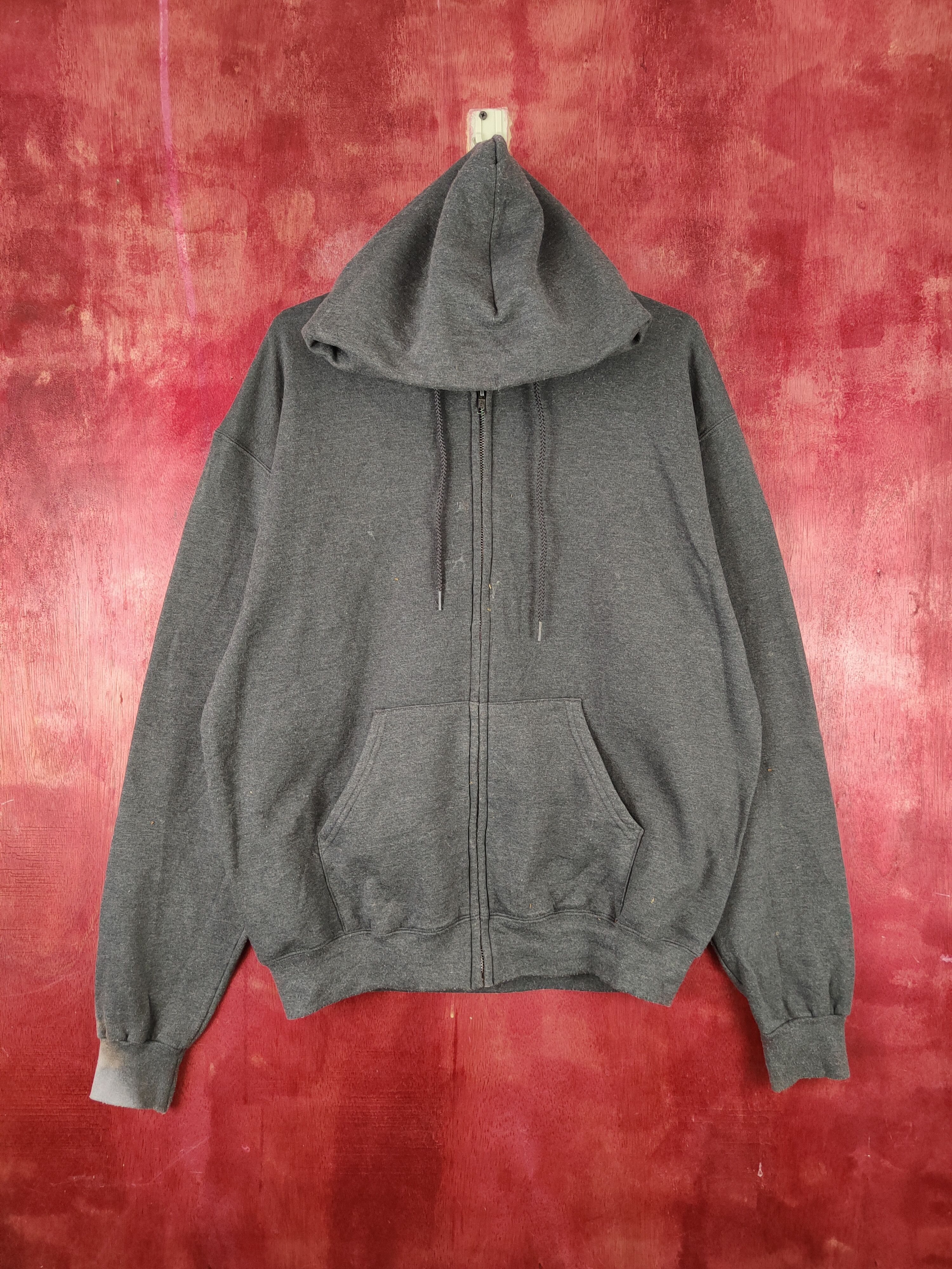 image of Champion Dark Gray Faded Hoodie Sweatshirts S2134, Men's (Size Medium)