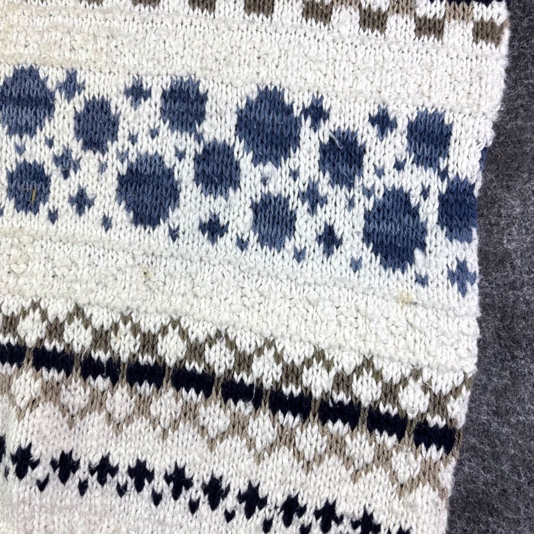 Harmony VINTAGE Lake Harmony USA Mens XL Fair Isle Crewneck Wool Sweater Geometric Pattern Cream White 90s Ski Outdoors Knitted Knit Pullover Casual Size US XL / EU 56 / 4 - 6 Thumbnail