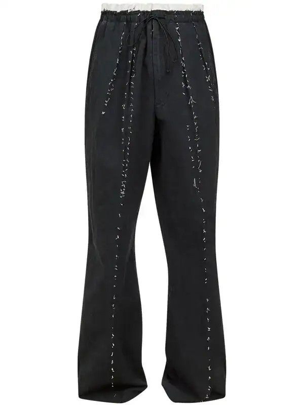 Maison Margiela o1w1db10226 Four-Stitch Logo Track Pant in Black Size US 32 / EU 48 - 1 Thumbnail