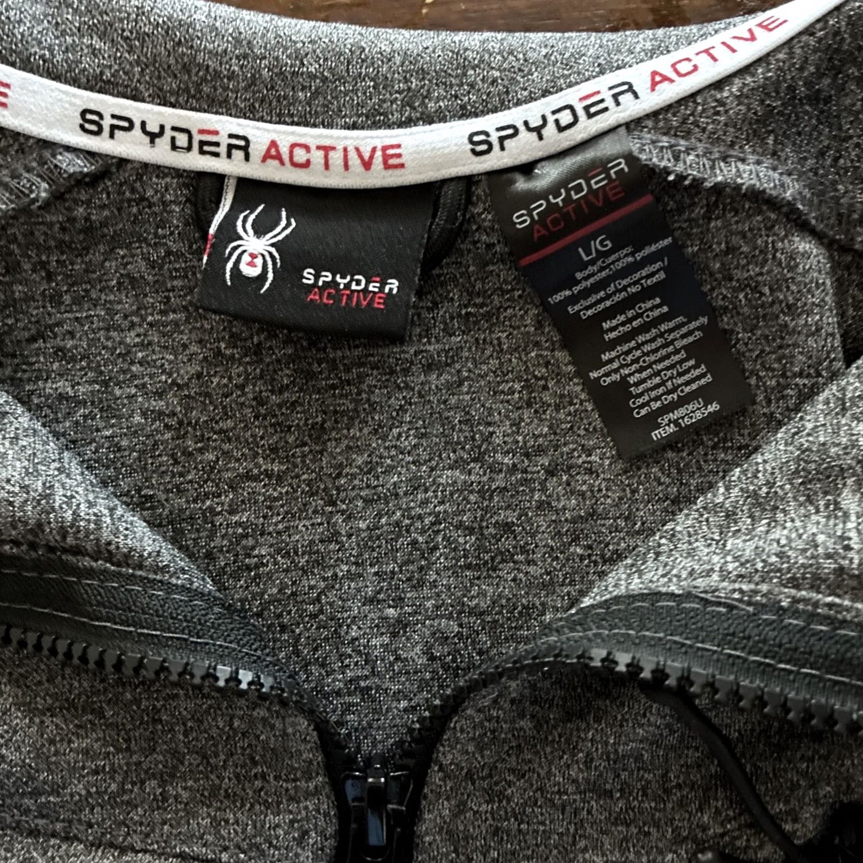 Spyder Spyder Active Jacket Mens Large Gray Full Zip Pockets Logo Size US L / EU 52-54 / 3 - 5 Thumbnail