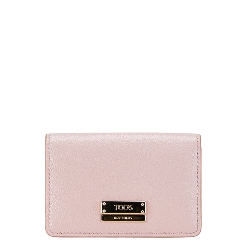 Tod's Tod's Tod's Pink Leather Compact Bifold Wallet Leather Short Wallet in Very Good Condition Size ONE SIZE - 1 Thumbnail