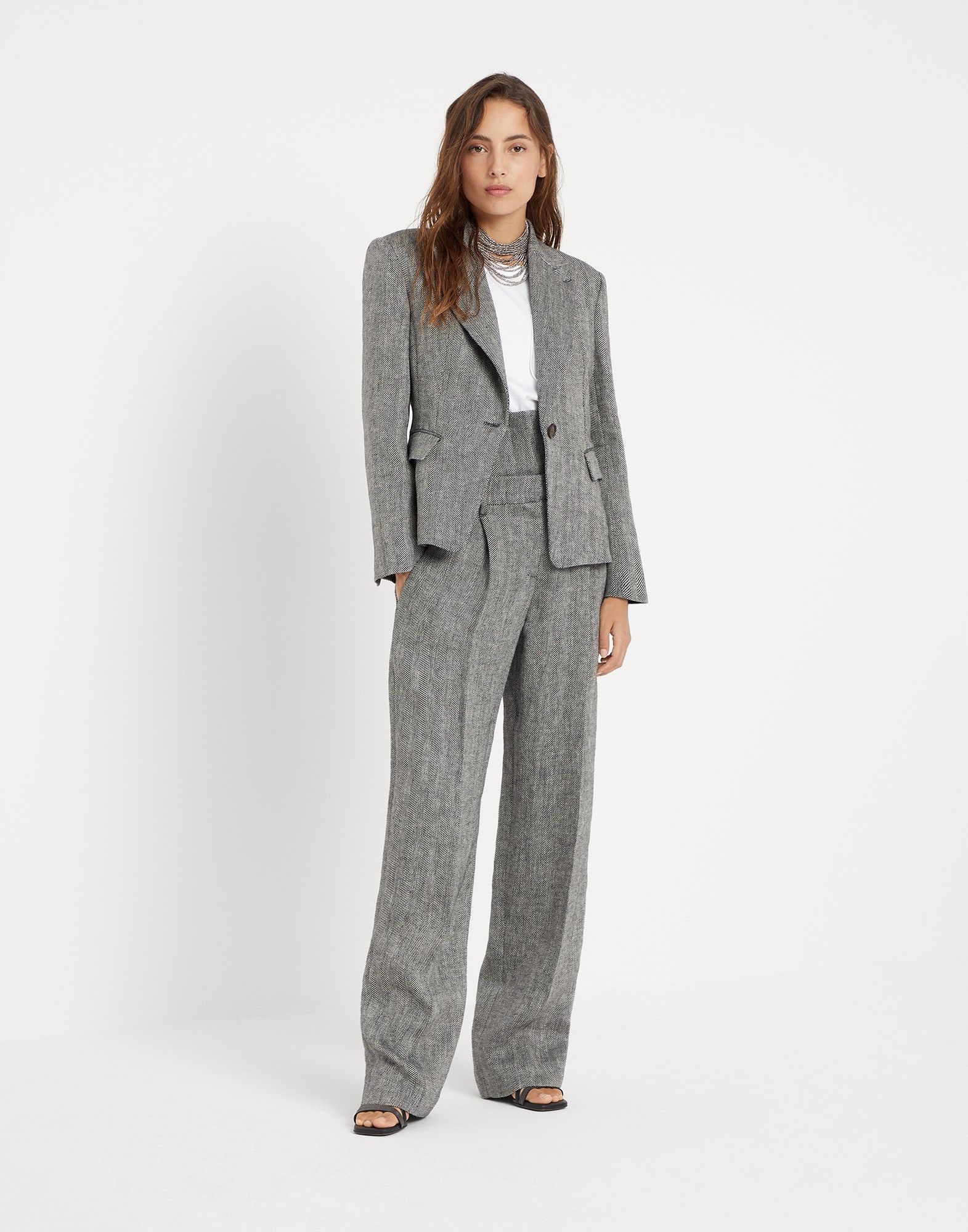 Brunello Cucinelli o1y0725 Blazer in Gray Size L / US 10 / IT 46 - 5 Thumbnail