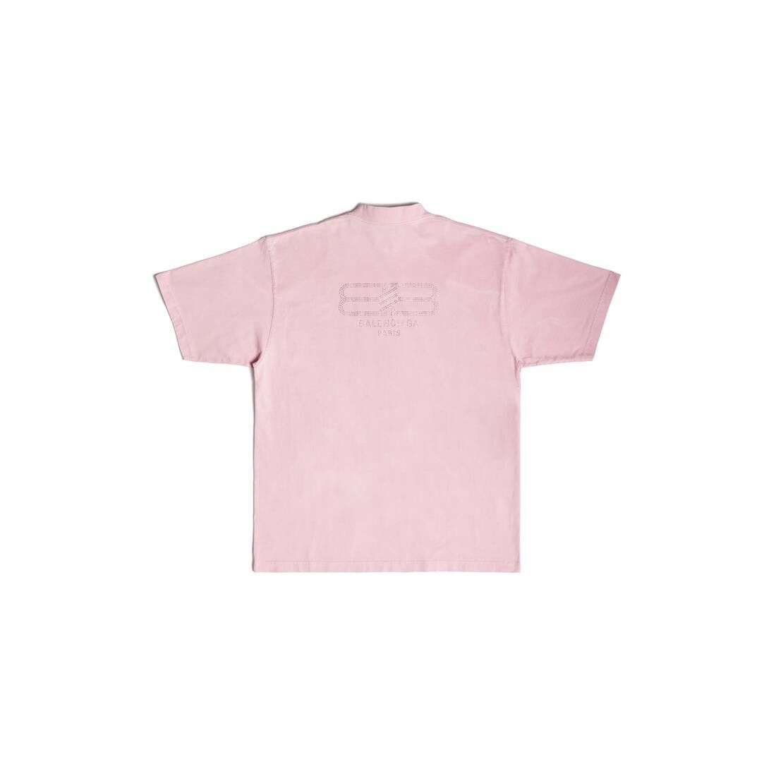 Balenciaga o1mt1gz0924 BB Paris Strass T-Shirt Medium Fit in Pink Size M / US 6-8 / IT 42-44 - 2 Thumbnail