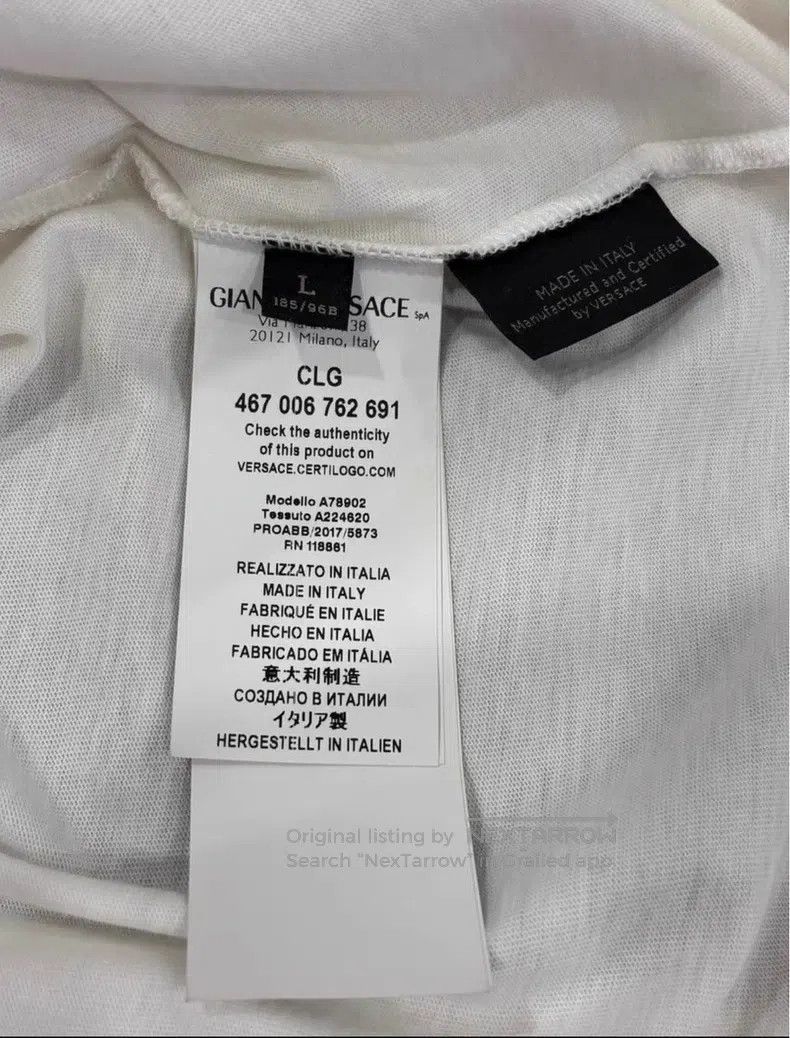 Versace Versace Men's white Medusa diamond short-sleeved T-shirt Size US L / EU 52-54 / 3 - 5 Thumbnail