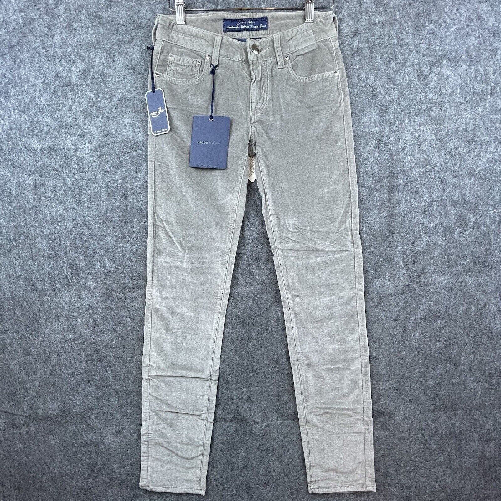 Jacob Cohen Jacob Cohen Pants Women 25 Grey Jocelyn Slim Velvet Trousers Size 25" / US 0 / IT 36 - 1 Thumbnail