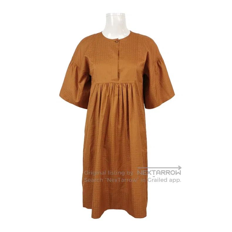 Hermes Hermes Cotton Solid Color Short Sleeve Dress Size XXS / US 00 / IT 34 - 1 Thumbnail
