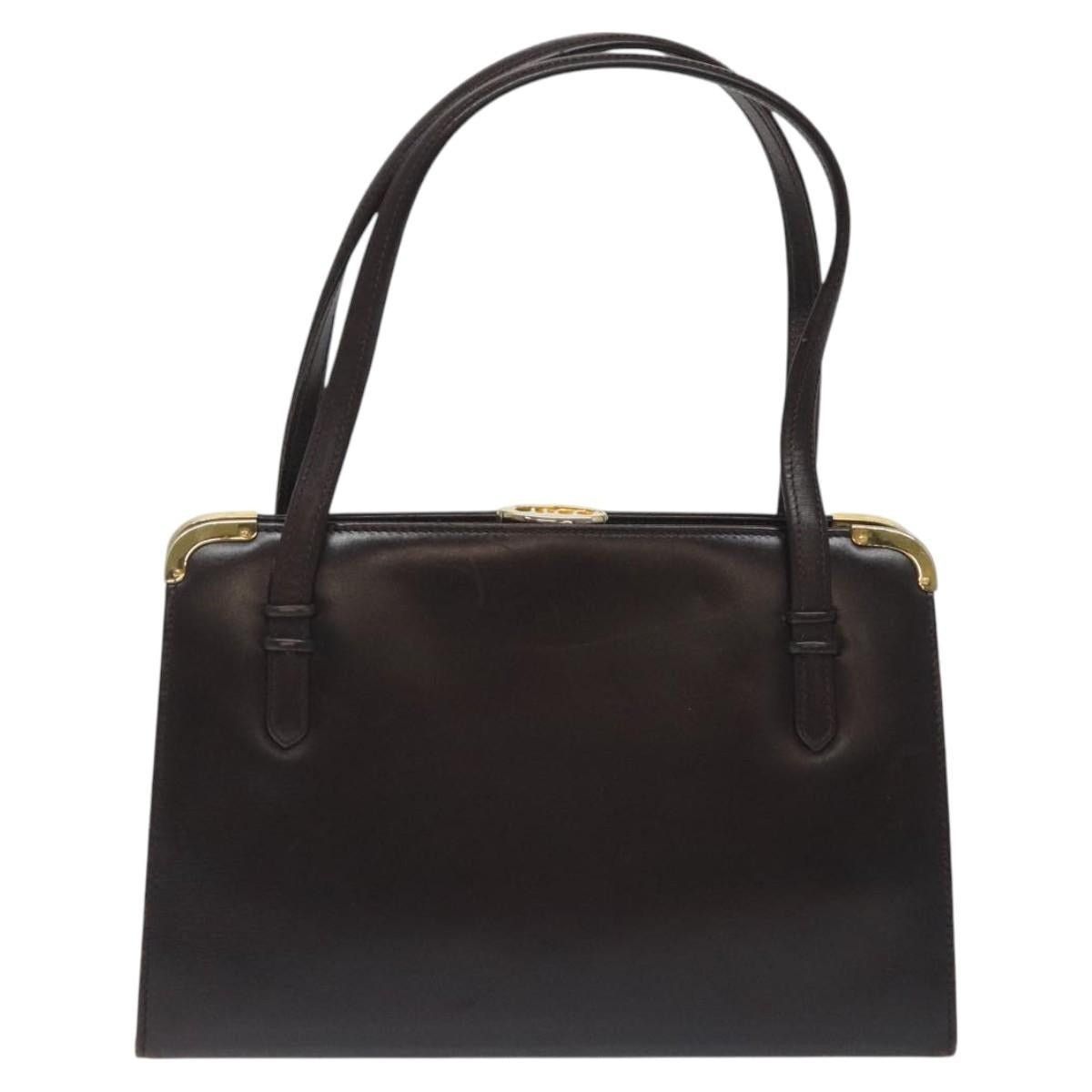 Gucci GUCCI Hand Bag Leather Brown Gold Size ONE SIZE - 2 Thumbnail