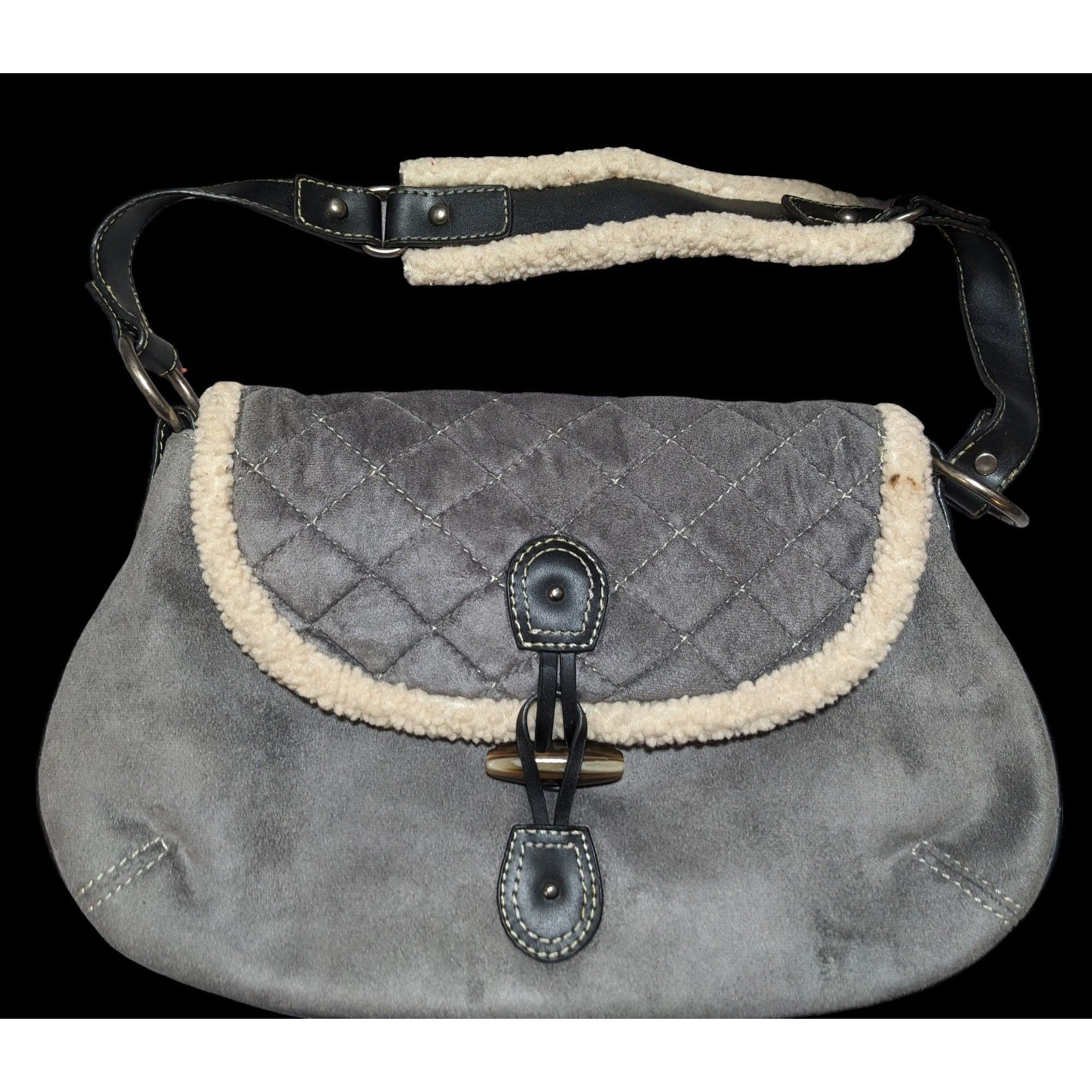 Old Navy Old Navy Grey Sherpa Purse Size ONE SIZE - 1 Thumbnail