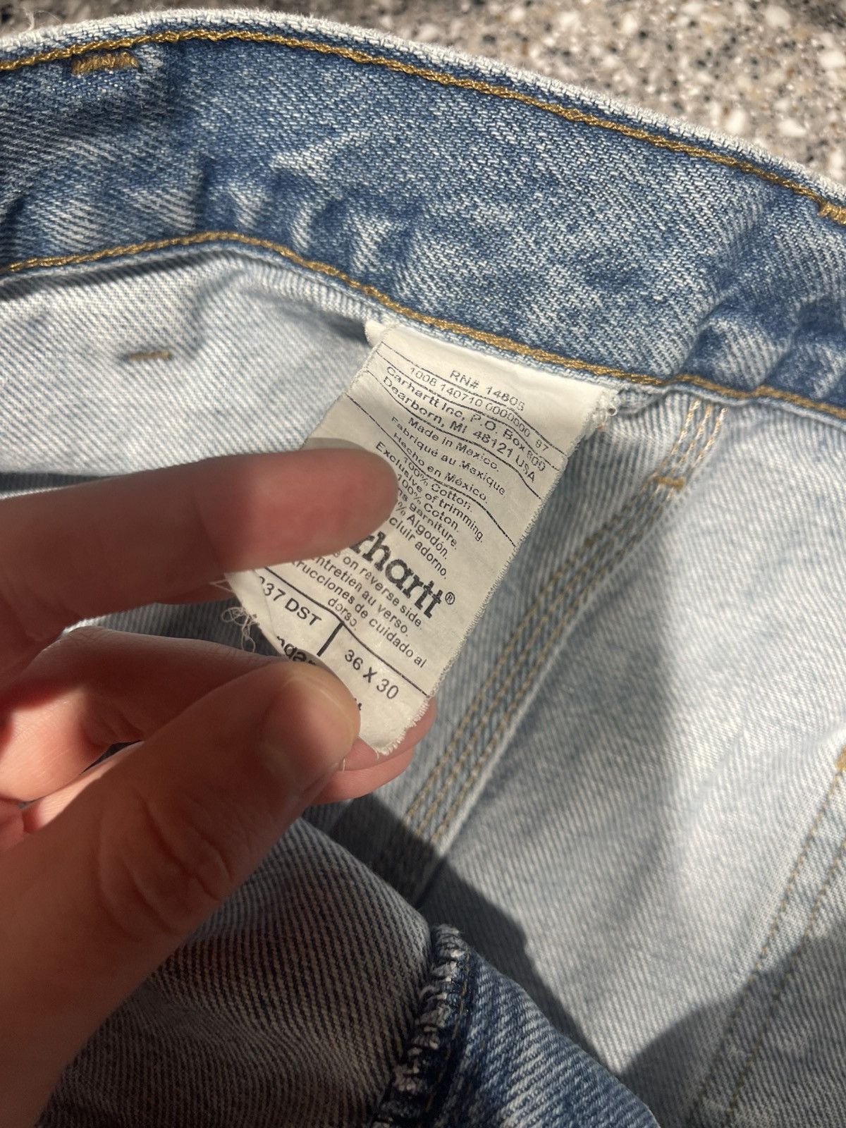 Carhartt Carhartt Jeans Mens 36x30 Blue Denim Carpenter Original Fit Size US 36 / EU 52 - 5 Thumbnail