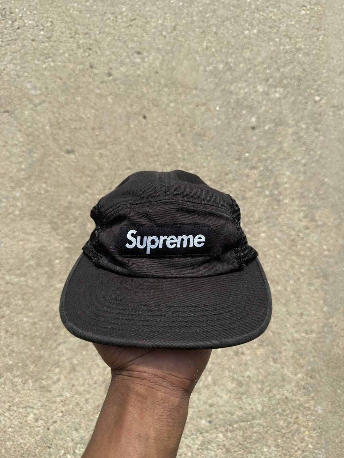 Supreme Supreme Mesh Side Panel Camp Cap Black SS18 Size ONE SIZE - 6 Thumbnail