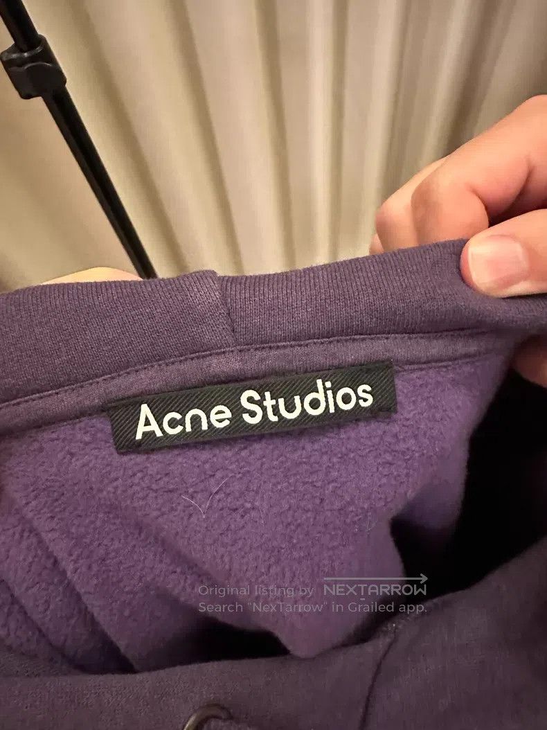 Acne Studios Acne Studios Purple Smile Hooded Sweatshirt, 100% Cotton, Size US S / EU 44-46 / 1 - 5 Thumbnail