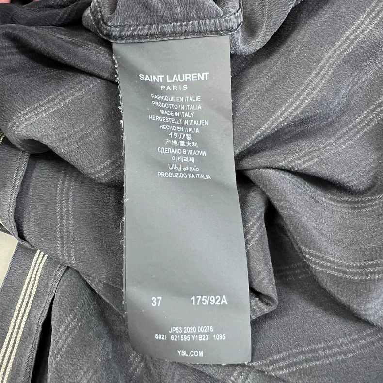 Saint Laurent Paris saint laurent paris size 37 20fw mulberry silk three-stripe Size US M / EU 48-50 / 2 - 4 Thumbnail