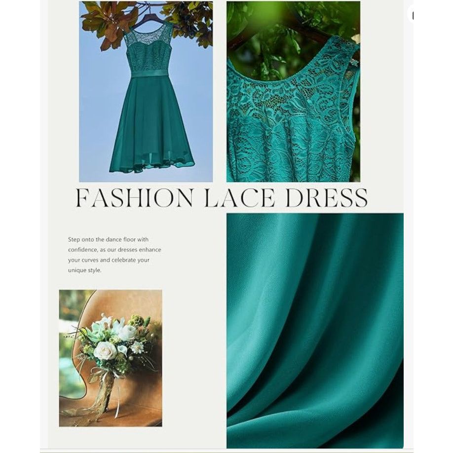The Unbranded Brand Women's 2XL Bell Sleeve Cocktail Modest Dress GREEN Size XXL / US 16-18 / IT 52-54 - 5 Thumbnail