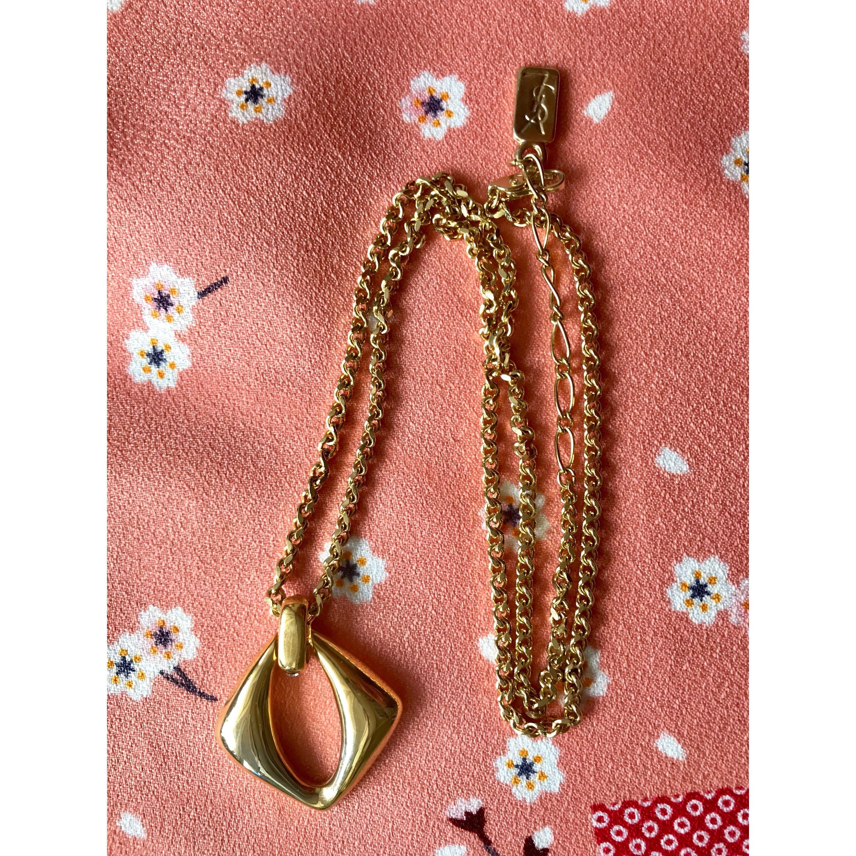Yves Saint Laurent Vintage Yves Saint Laurent, YSL golden chain necklace Size ONE SIZE - 9 Thumbnail