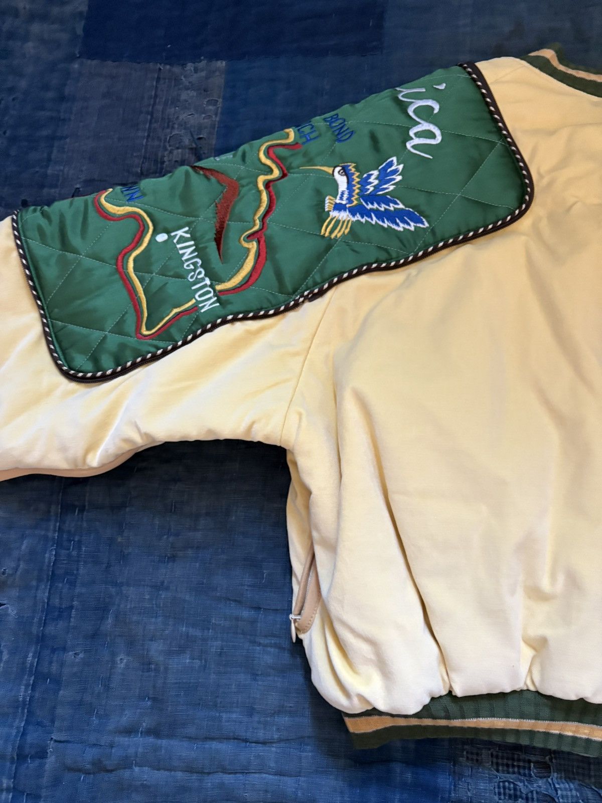 Kapital kapital Velveteen Siamese Bomber Jacket (Beautiful Jamaica) Size US M / EU 48-50 / 2 - 9 Thumbnail