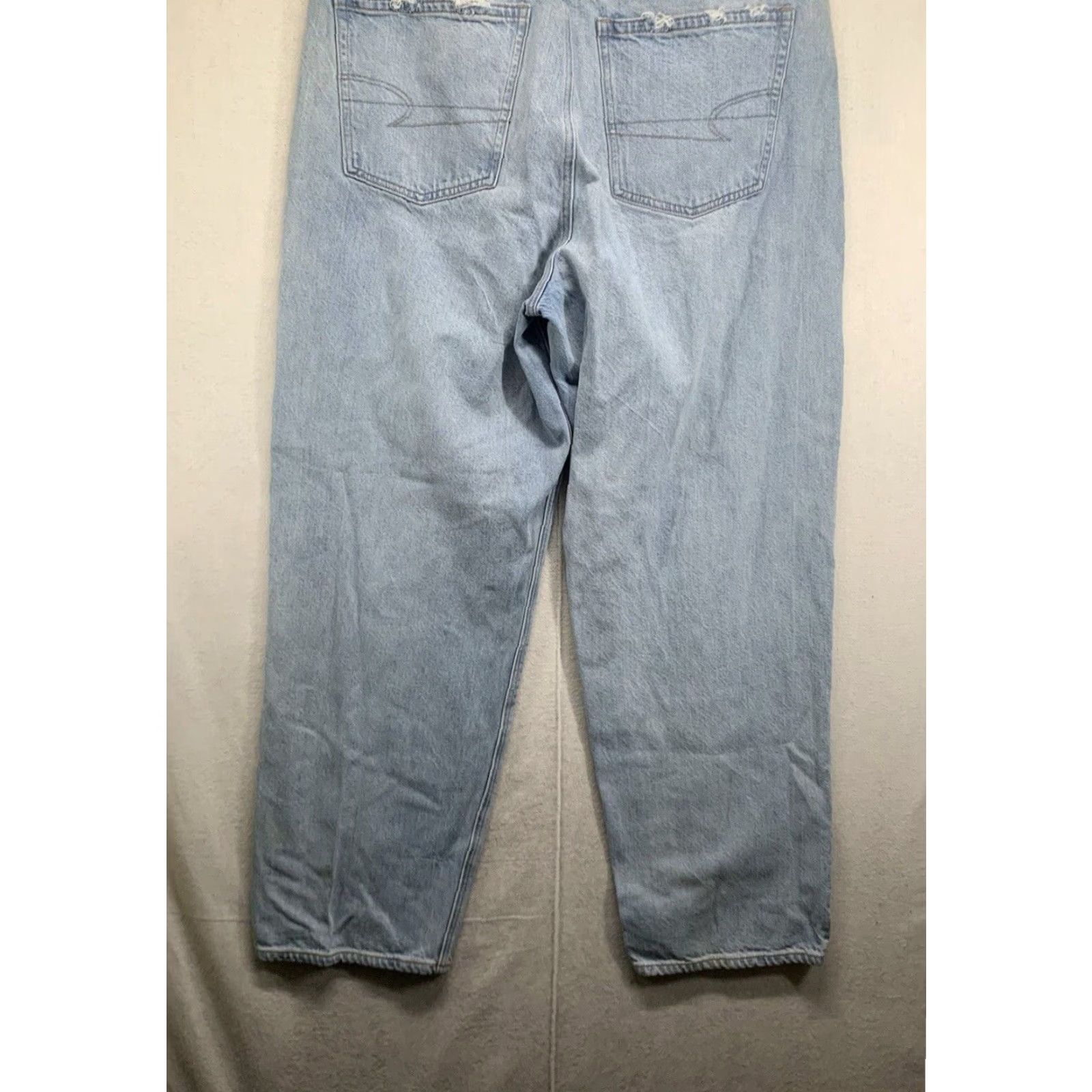 American Eagle Outfitters American Eagle High Rise Straight Leg Jeans Womens Blue Size 14 100% Cotton Size 36" / US 14 / IT 50 - 2 Thumbnail