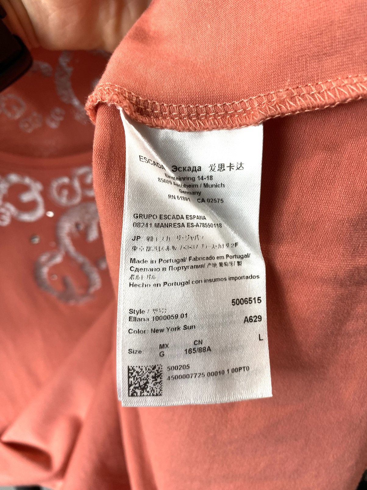 Escada Luxury Escada Silver Print T Shirt Hype Size L / US 10 / IT 46 - 6 Thumbnail
