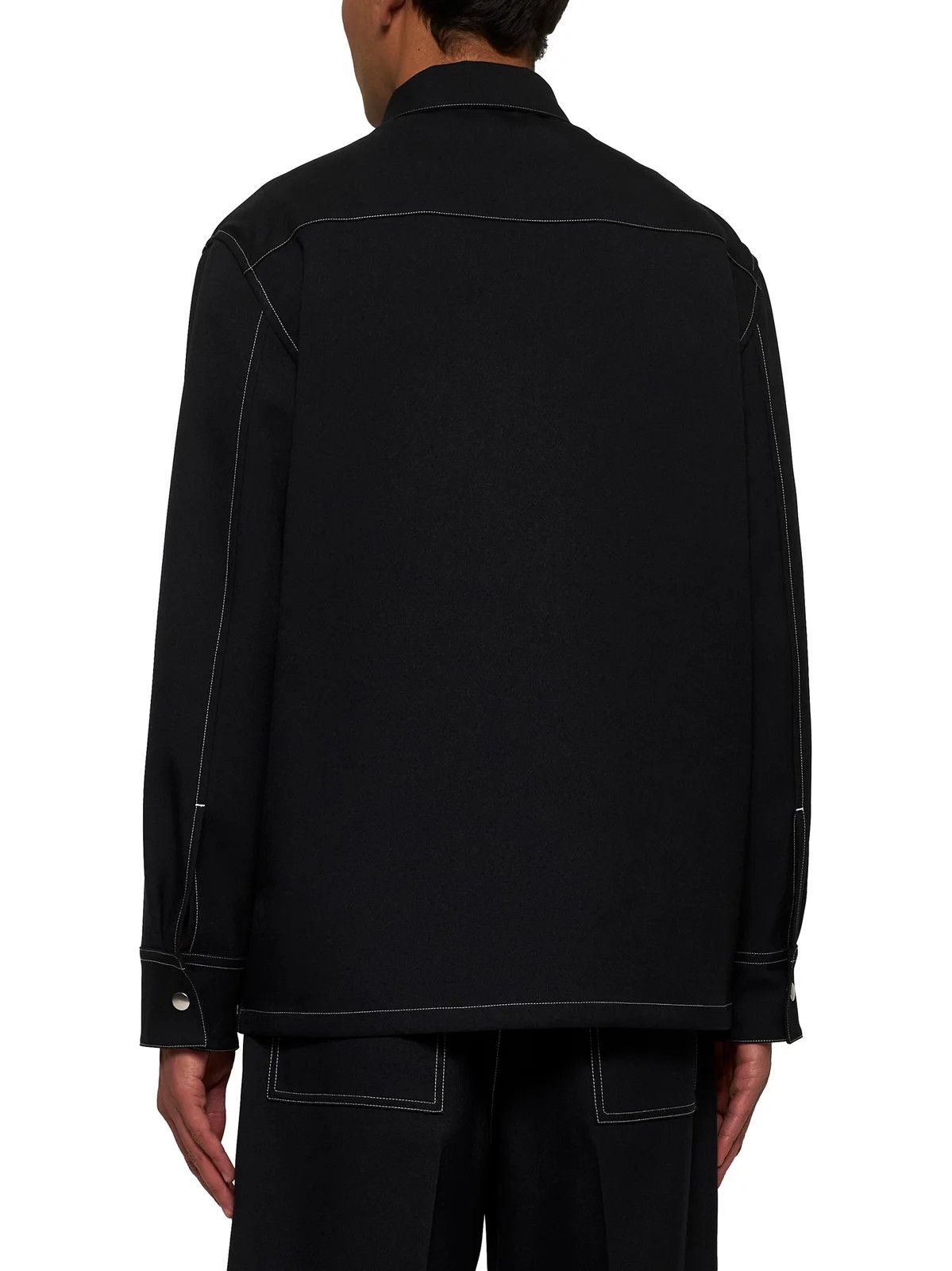 Jil Sander o1loc1c0426 Long Sleeved Zip Up Shirt in Black Size US M / EU 48-50 / 2 - 3 Thumbnail