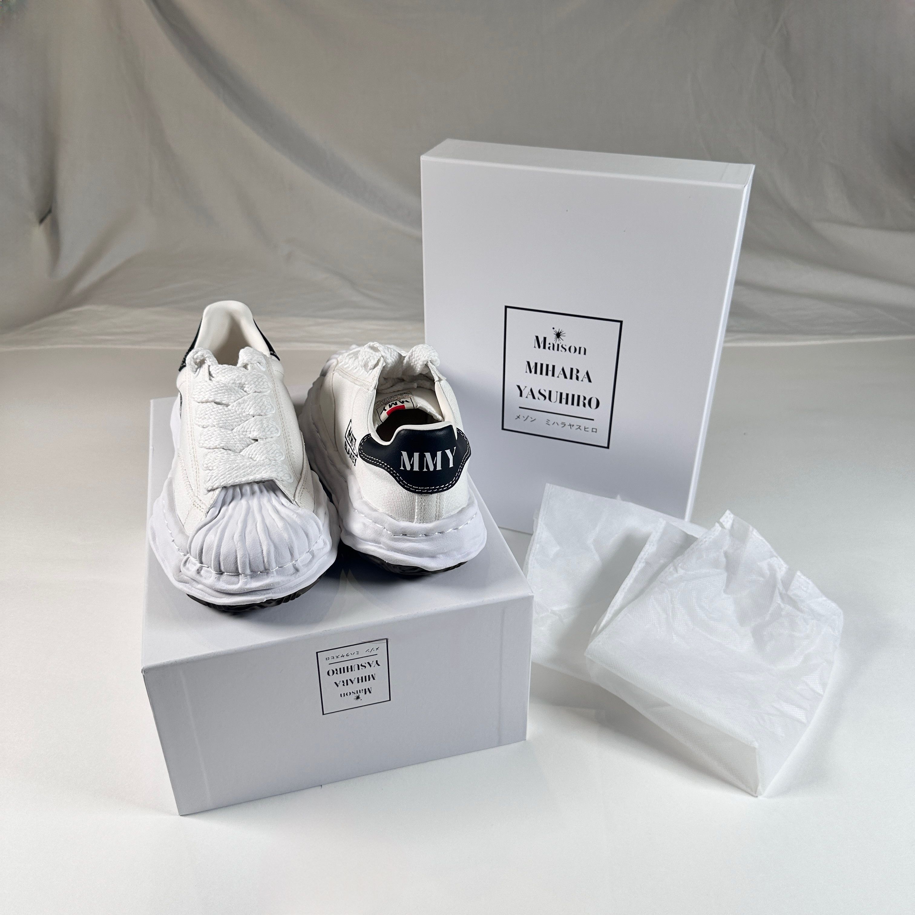 Maison MIHARA YASUHIRO Mihara Yasuhiro Blakey OG Sole Canvas Low-top Sneakers White Size US 8 / EU 41 - 7 Thumbnail