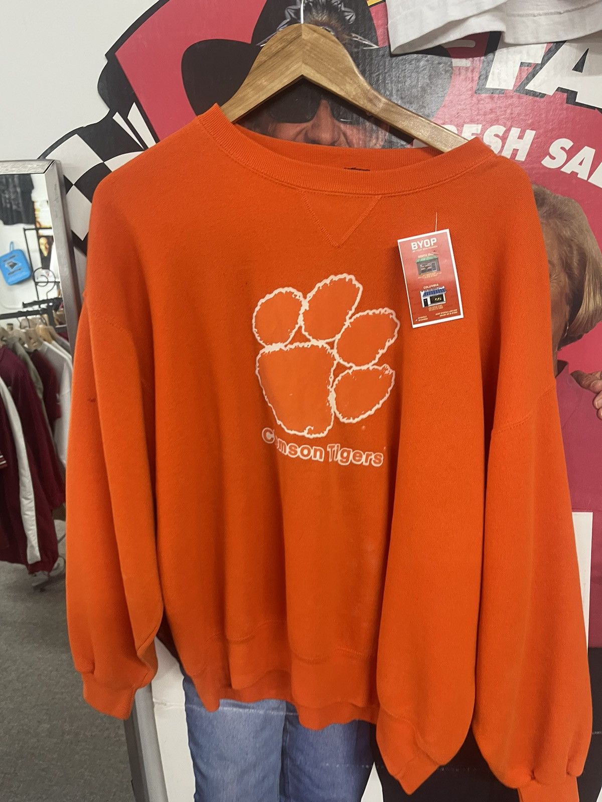 Vintage Orange clemson long sleeve Size US L / EU 52-54 / 3 - 1 Preview