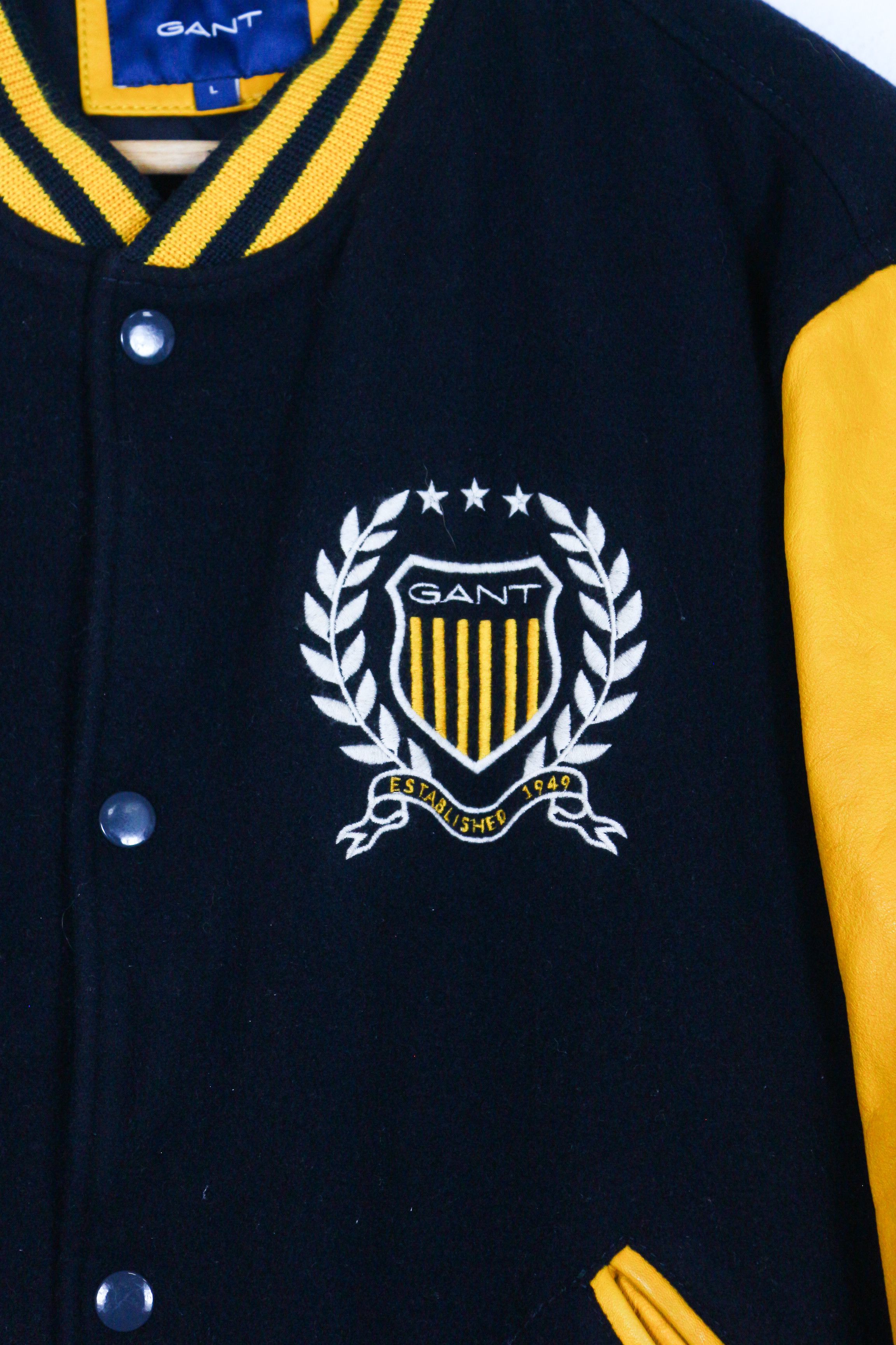 Gant Gant USA Baseball D1 Crest Letterman Leather Bomber Jacket Size US L / EU 52-54 / 3 - 4 Thumbnail