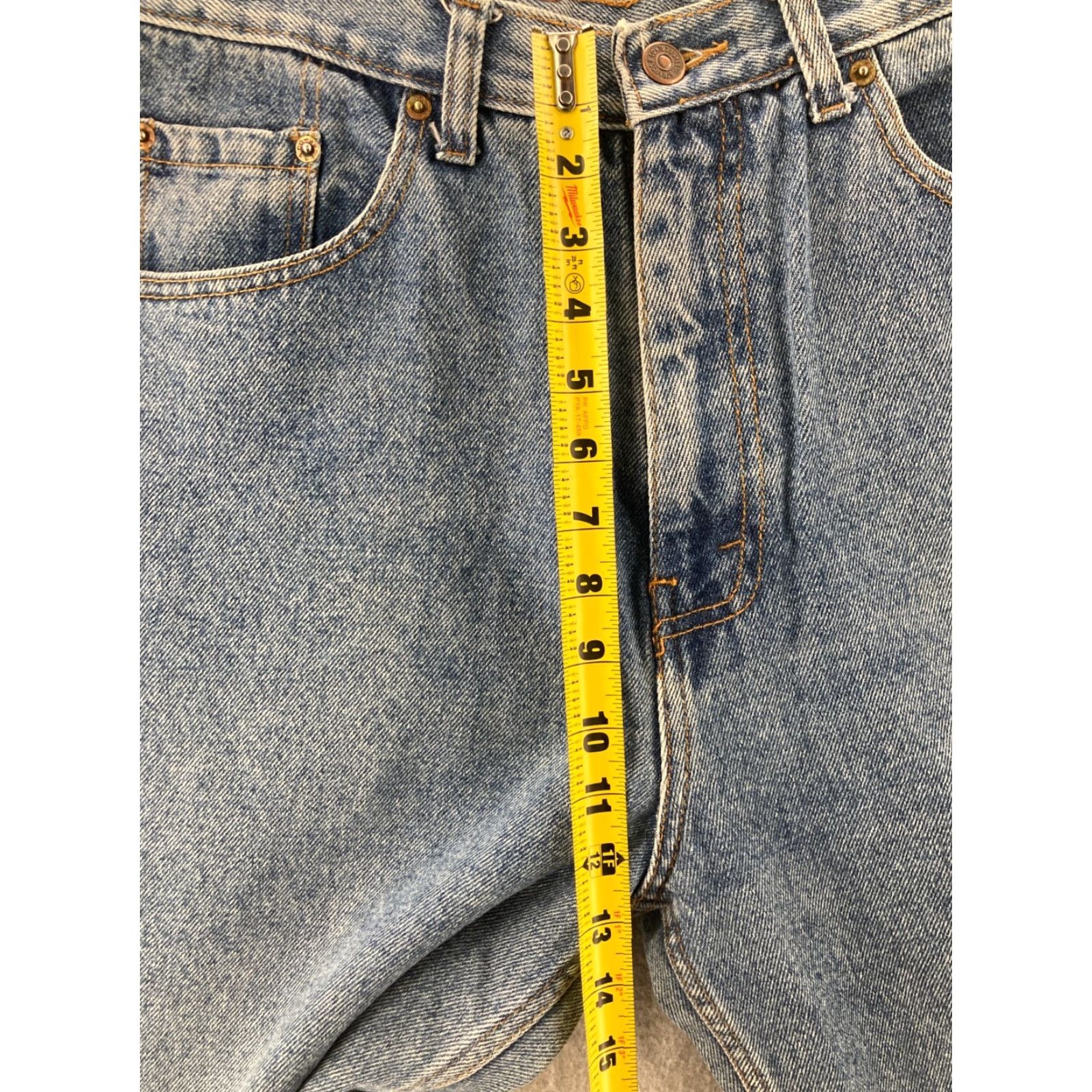 Levi's VINTAGE Levi's 550 Jeans Womens 14x34 Relaxed Tapered High Rise Mom Blue Denim Jeans 14 Womens Size 36" / US 14 / IT 50 - 4 Thumbnail