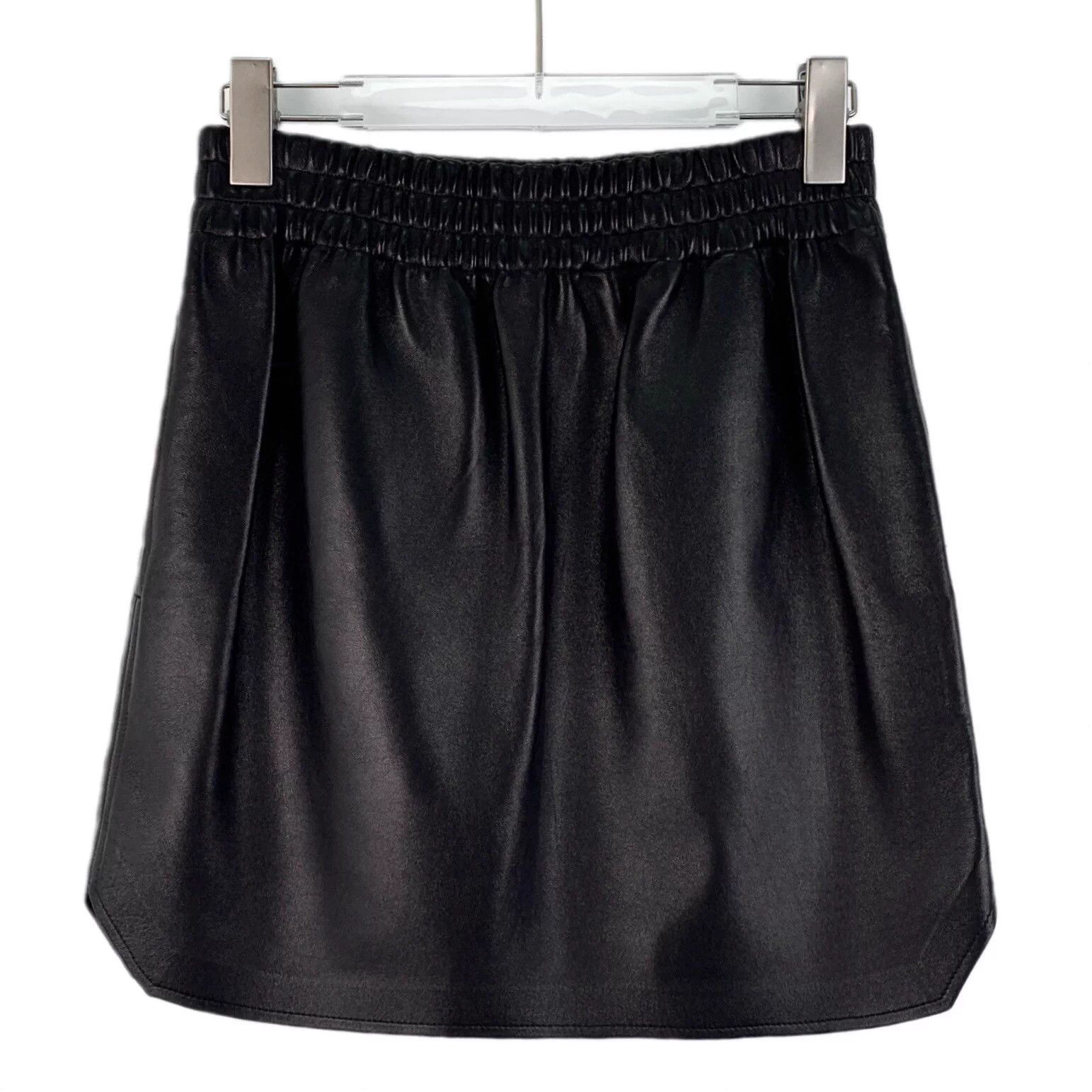 Bottega Veneta Bottega Veneta Black Cotton Lambskin Skirt M Size 26" / US 2 / IT 38 - 1 Thumbnail