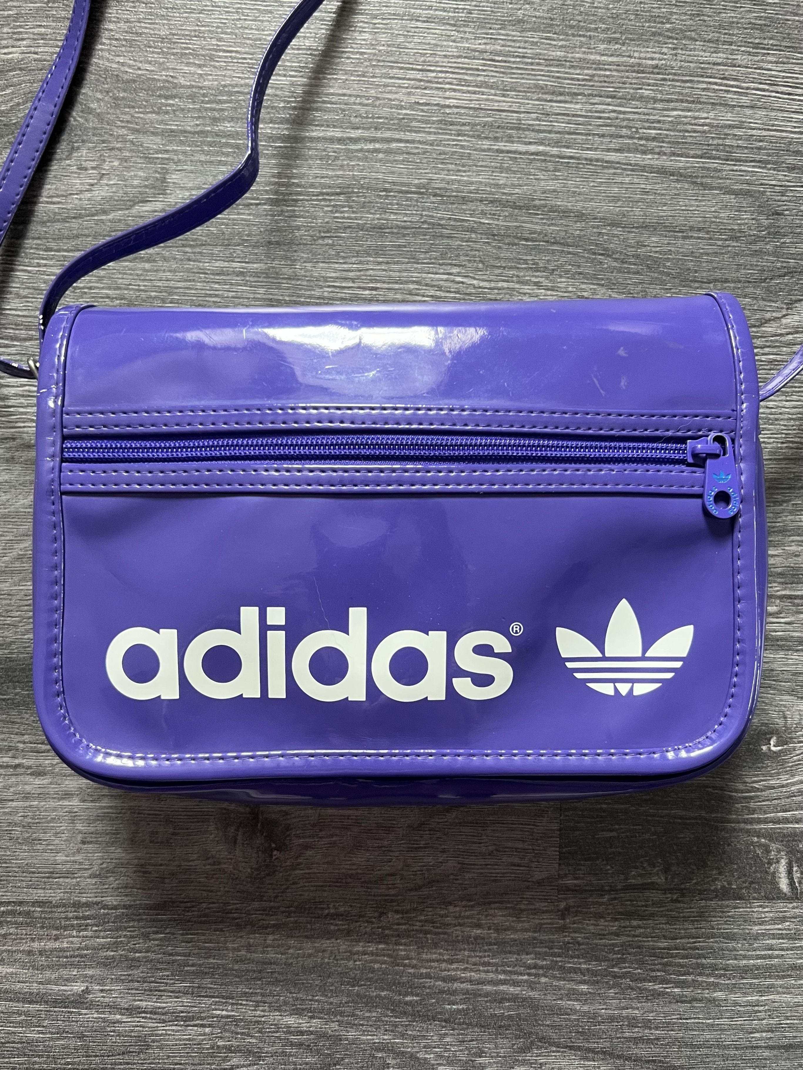 Adidas Adidas Originals Patent Purple Shoulder Bag Size ONE SIZE - 16 Thumbnail