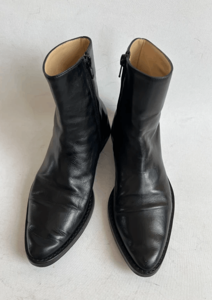 Ann Demeulemeester Shoes Boots Leather Platform Block Heel