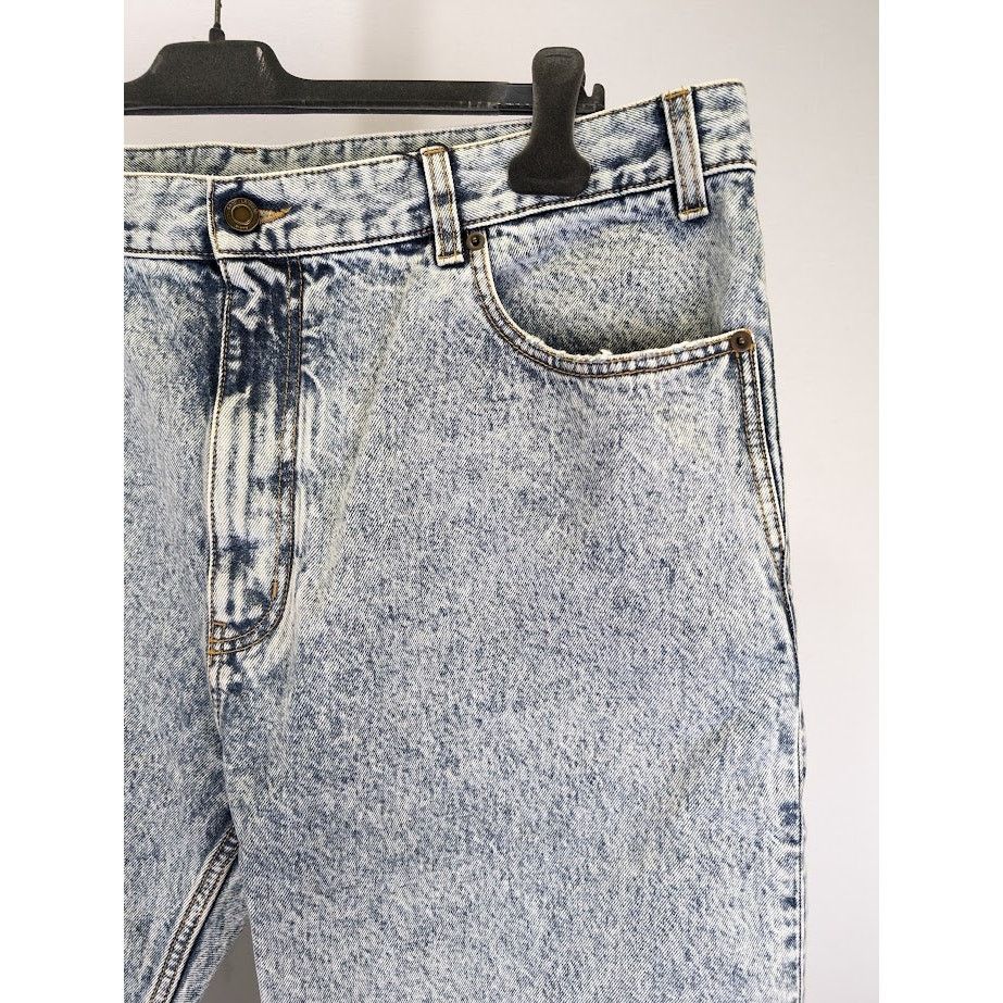 Saint Laurent Paris o1rshd1 Baggy Cropped Organic Jeans in Heavy Marble Blue Size US 36 / EU 52 - 8 Thumbnail