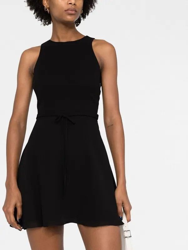 Saint Laurent Paris o1y0126 Mini Dress in Black Size L / US 10 / IT 46 - 2 Thumbnail
