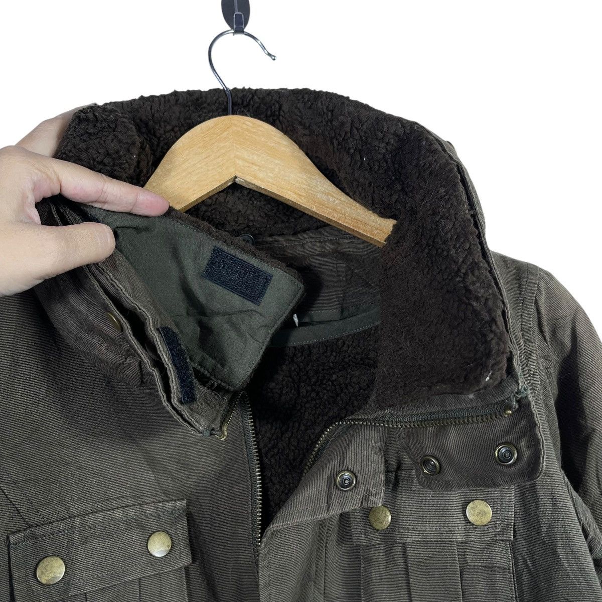 Vintage Cartwo Olive Military Parka Sherpa Lined Hooded Field Jacket Size US S / EU 44-46 / 1 - 6 Thumbnail