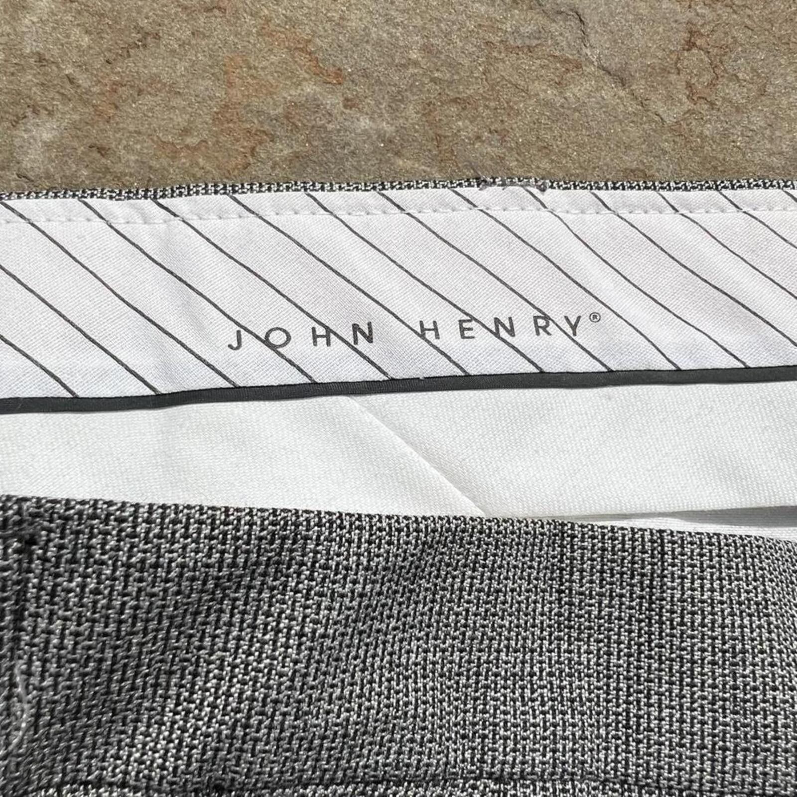 John Henry Neo-Vintage 90s Grey Black Knit Pattern Pleated Pants Size US 32 / EU 48 - 5 Thumbnail