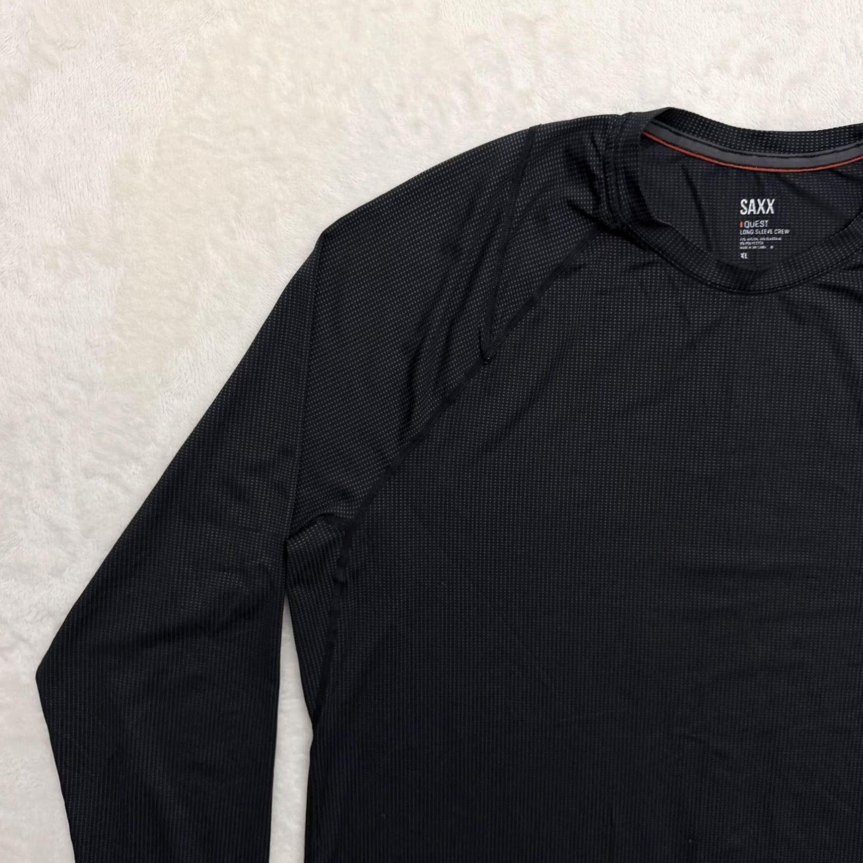 Vintage SAXX Quest Shirt Mens XL Black Long Sleeve Crew Performance Travel Base Layer Size US XL / EU 56 / 4 - 7 Thumbnail