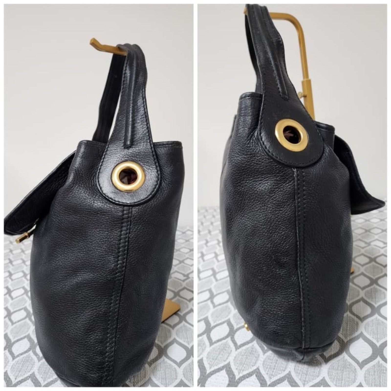 Yves Saint Laurent Yves Saint Laurent Vintage Capri Grain Leather Hobo Bag Blck Size ONE SIZE - 6 Thumbnail