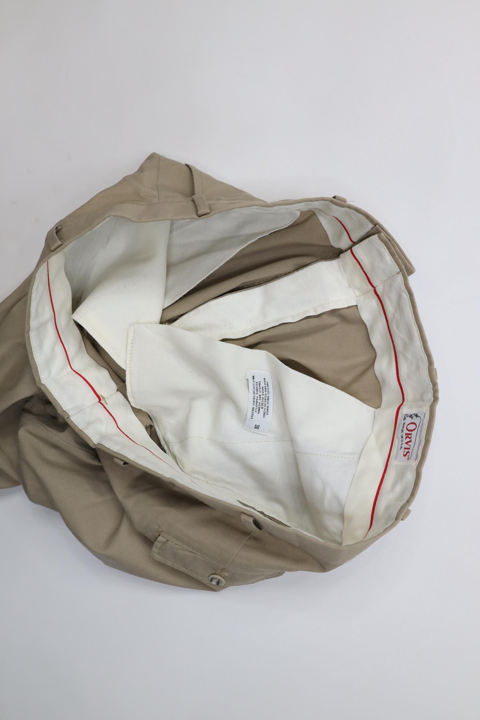 Orvis Vintage 70s Orvis Flared Wide Leg Chino Pants Beige USA Size US 38 / EU 54 - 12 Thumbnail