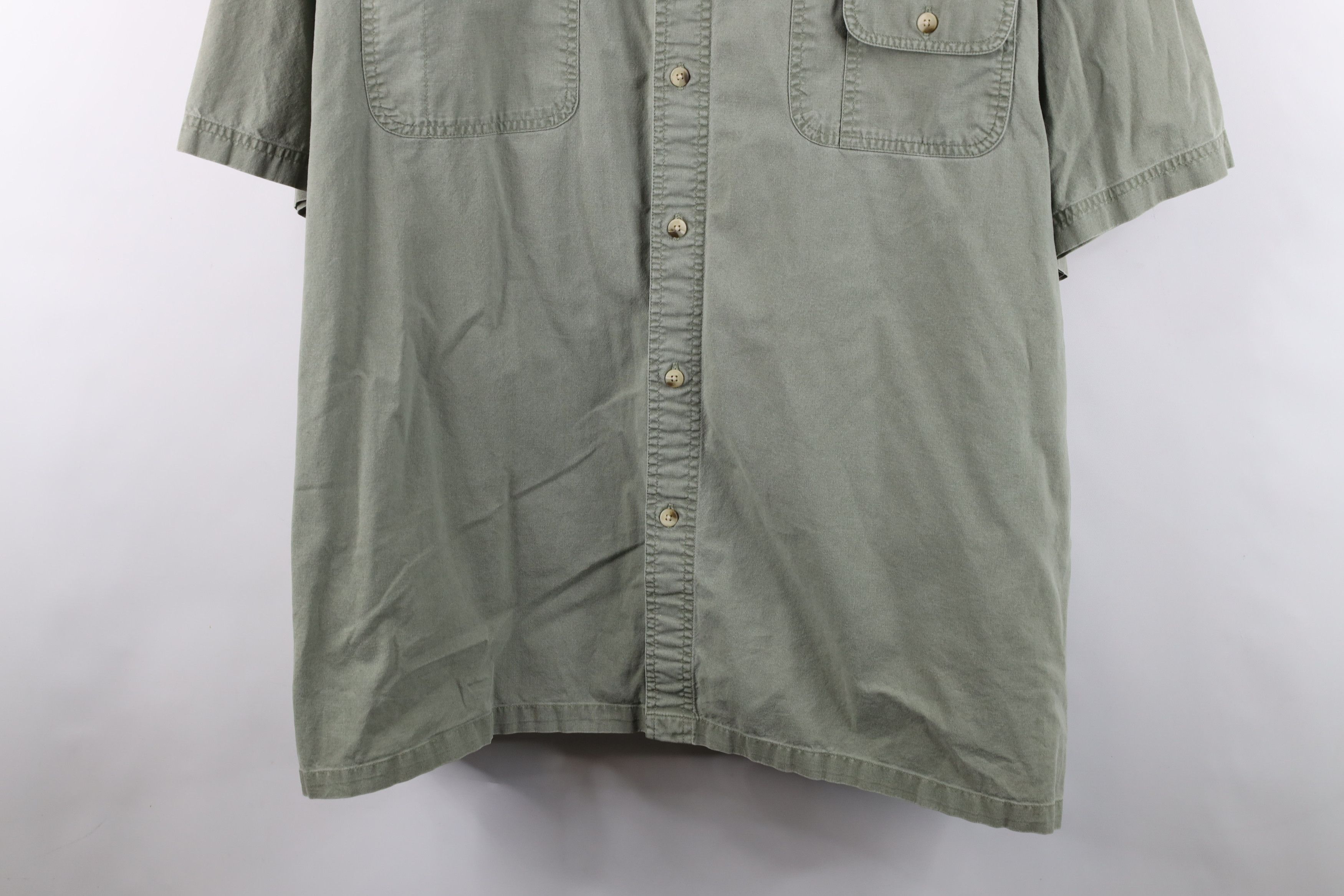 Vintage Vintage 90s Y2K Fishing Safari Button Shirt Green Cotton Size US XXL / EU 58 / 5 - 3 Thumbnail