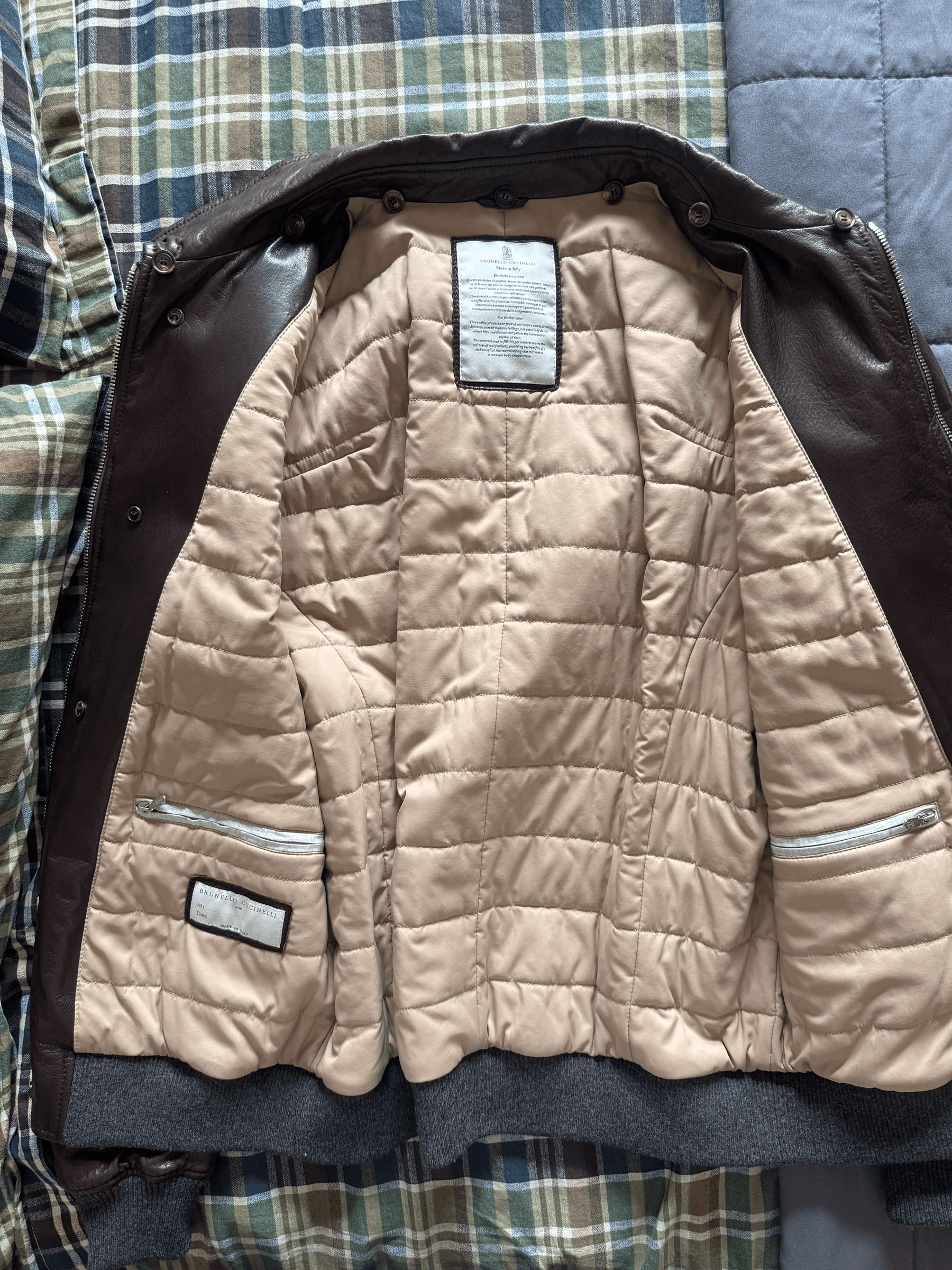 Brunello Cucinelli Brunello Cucinelli Leather jacket Size US L / EU 52-54 / 3 - 3 Thumbnail